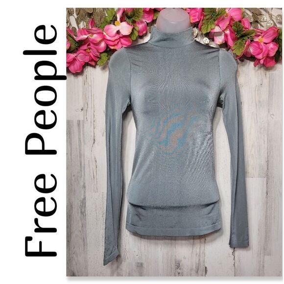 NWOT Free People Seamless Mock Neck - Picture 1 of 8